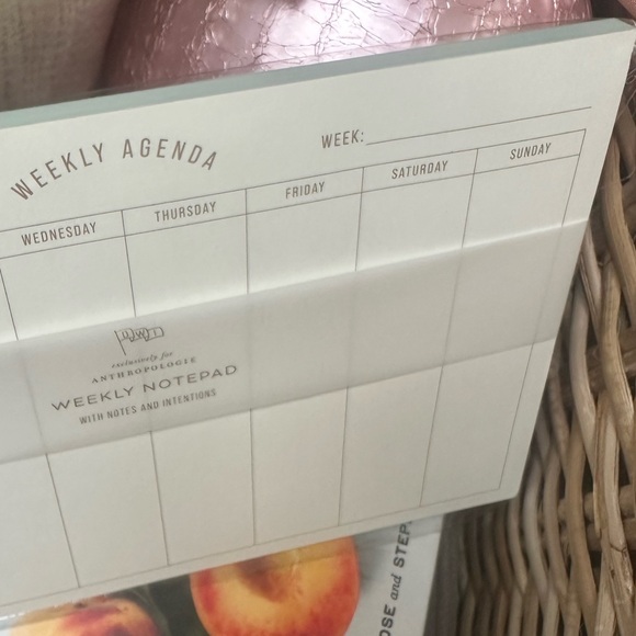 Anthropologie NWT Weekly Planner Agenda Note Pad Acid Free Paper 60 Pages - Picture 5 of 8